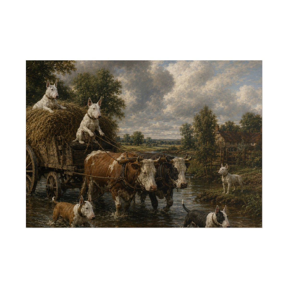 Bull Terrier The Hay Wain — after John Constable, 1821 | Print