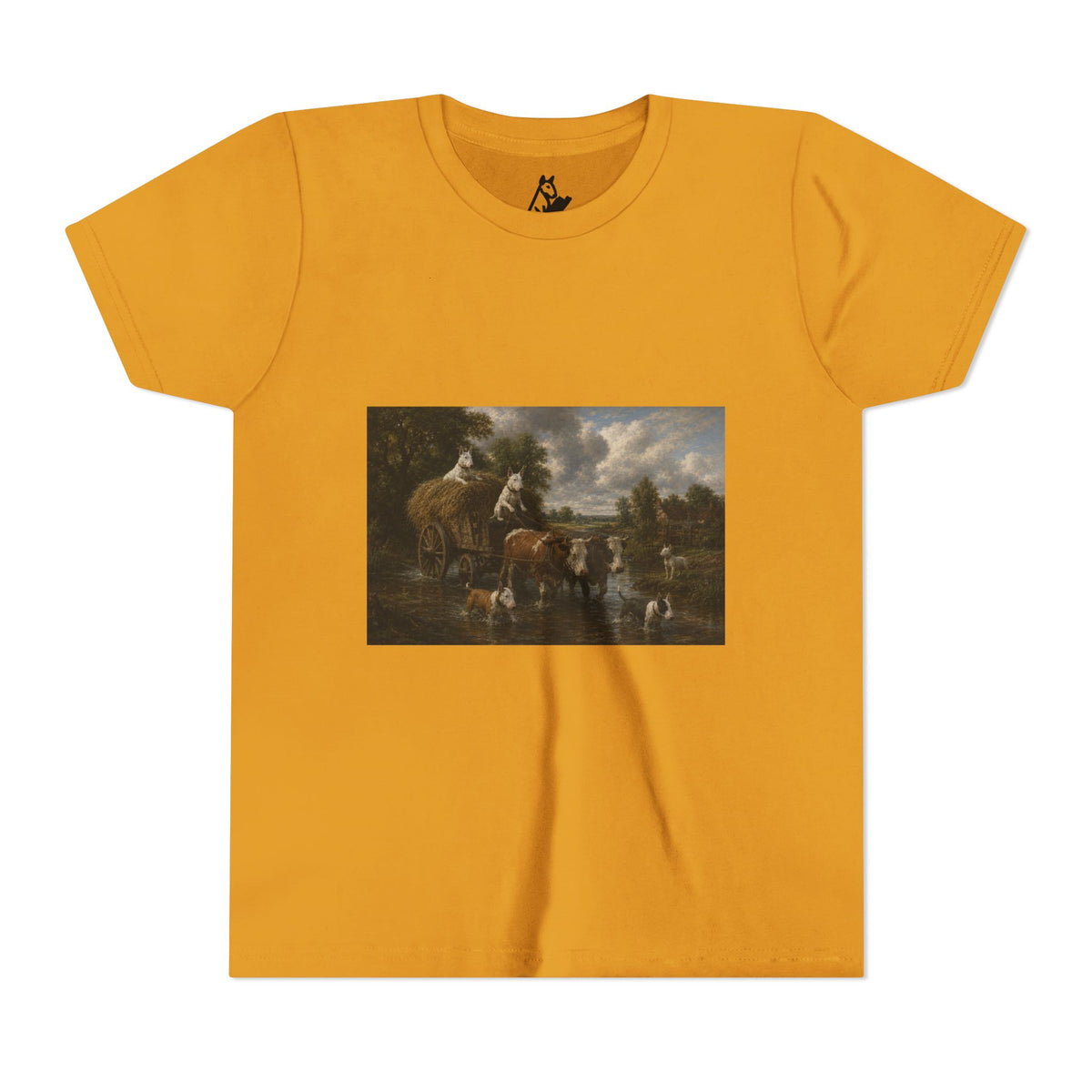 Bull Terrier The Hay Wain — after John Constable, 1821 | Youth Tee