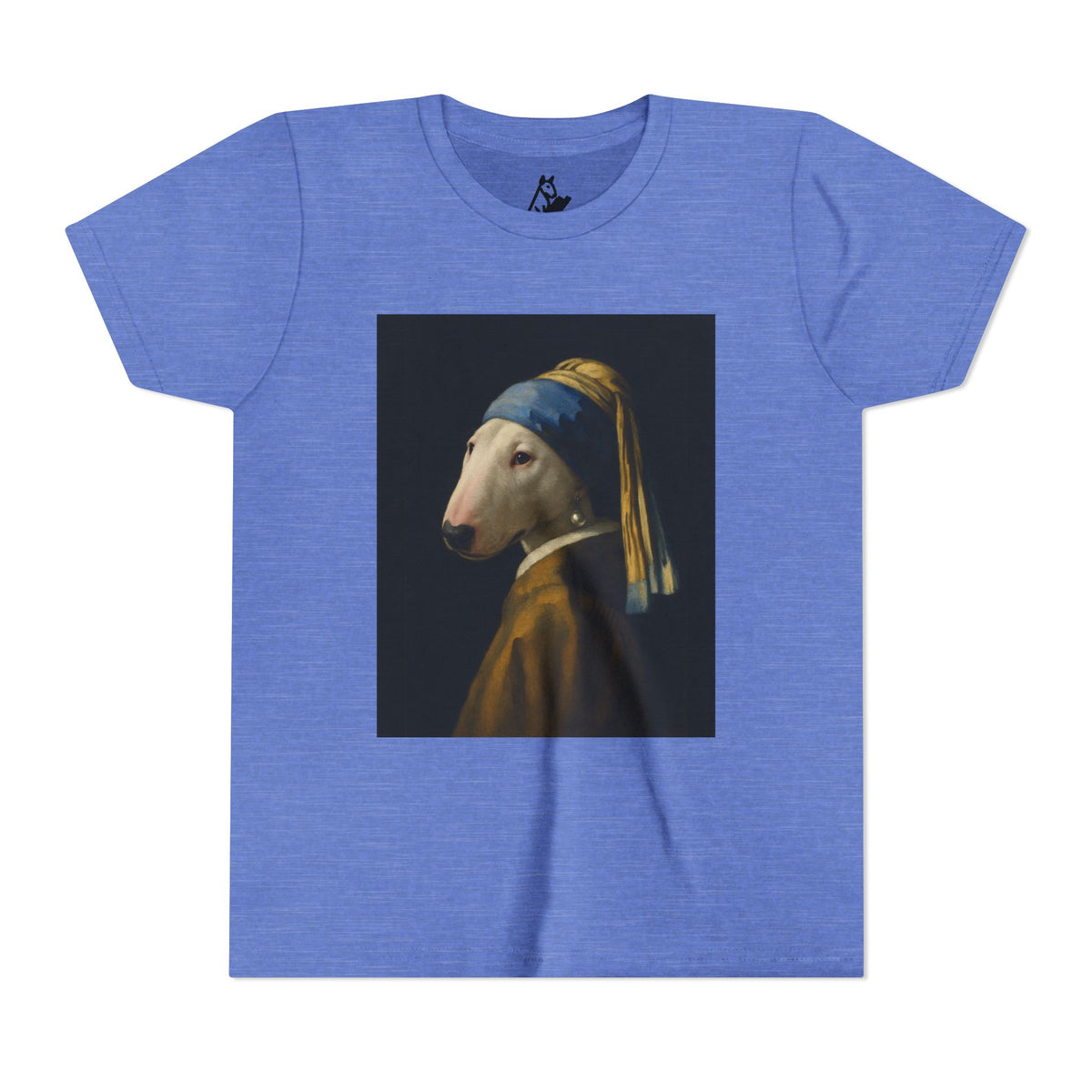 Bull Terrier Girl with a Pearl Earring — after Johannes Vermeer, c.1665 | Youth Tee