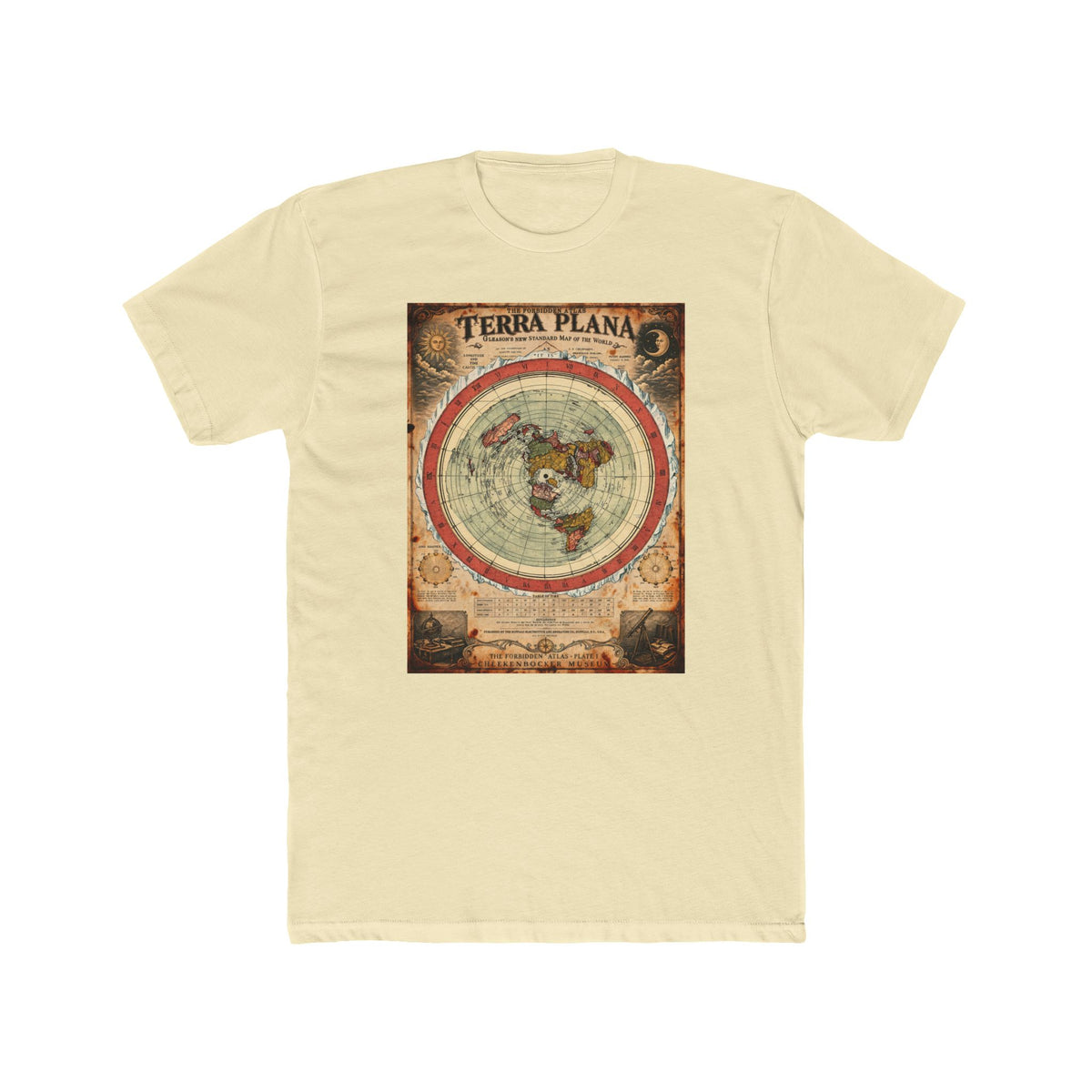 Terra Plana, The Forbidden Atlas Plate I | Unisex Cotton Crew Tee