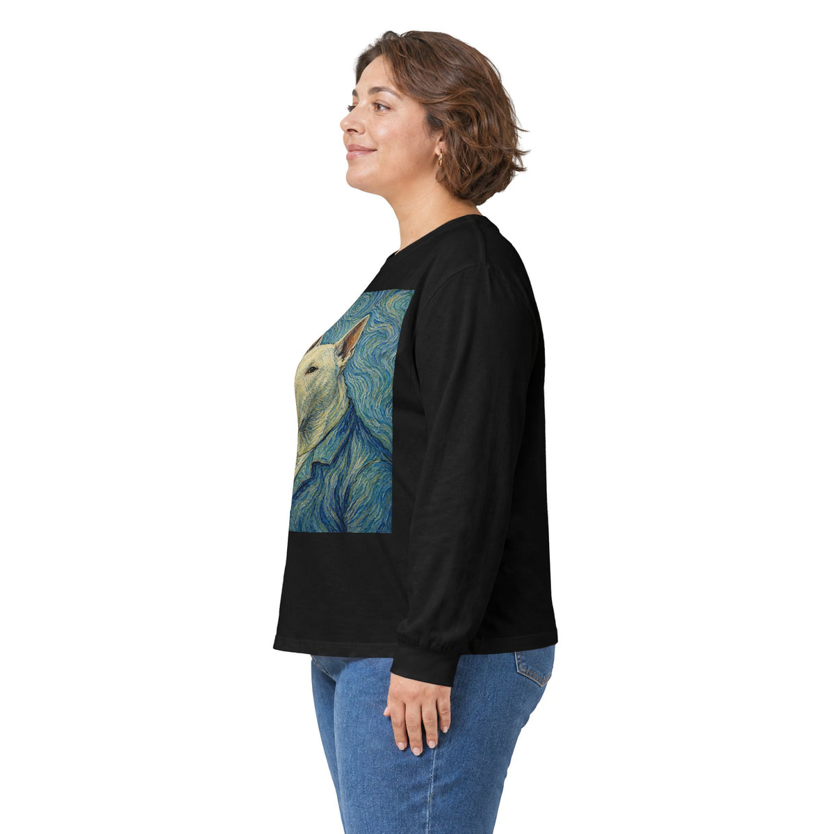 Bull Terrier Self Portrait — after Vincent van Gogh, 1889 | Long Sleeve