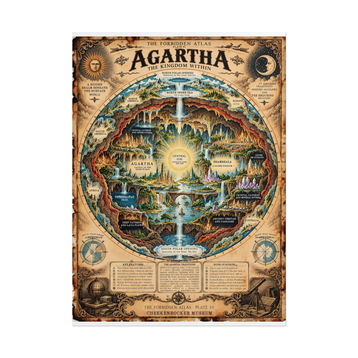 Agartha, The Forbidden Atlas Plate VI | Poster