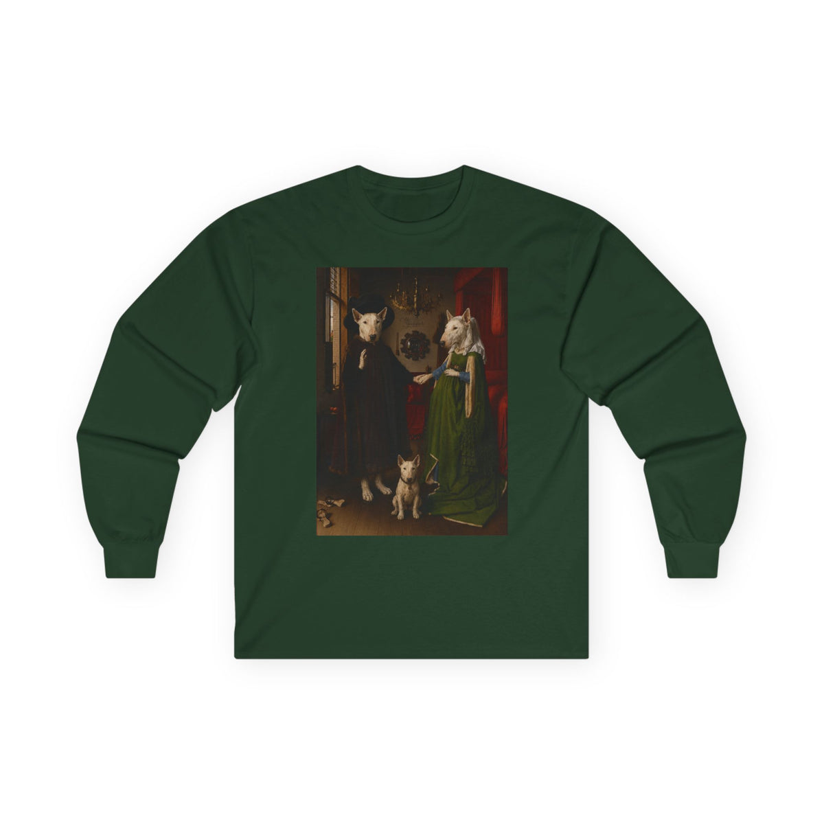 Bull Terrier The Arnolfini Portrait — after Jan van Eyck, 1434 | Long Sleeve
