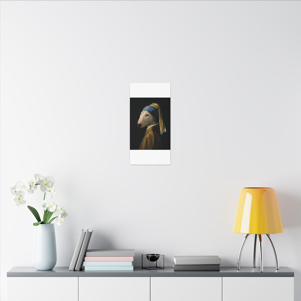 Bull Terrier Girl with a Pearl Earring — after Johannes Vermeer, c.1665 | Canvas