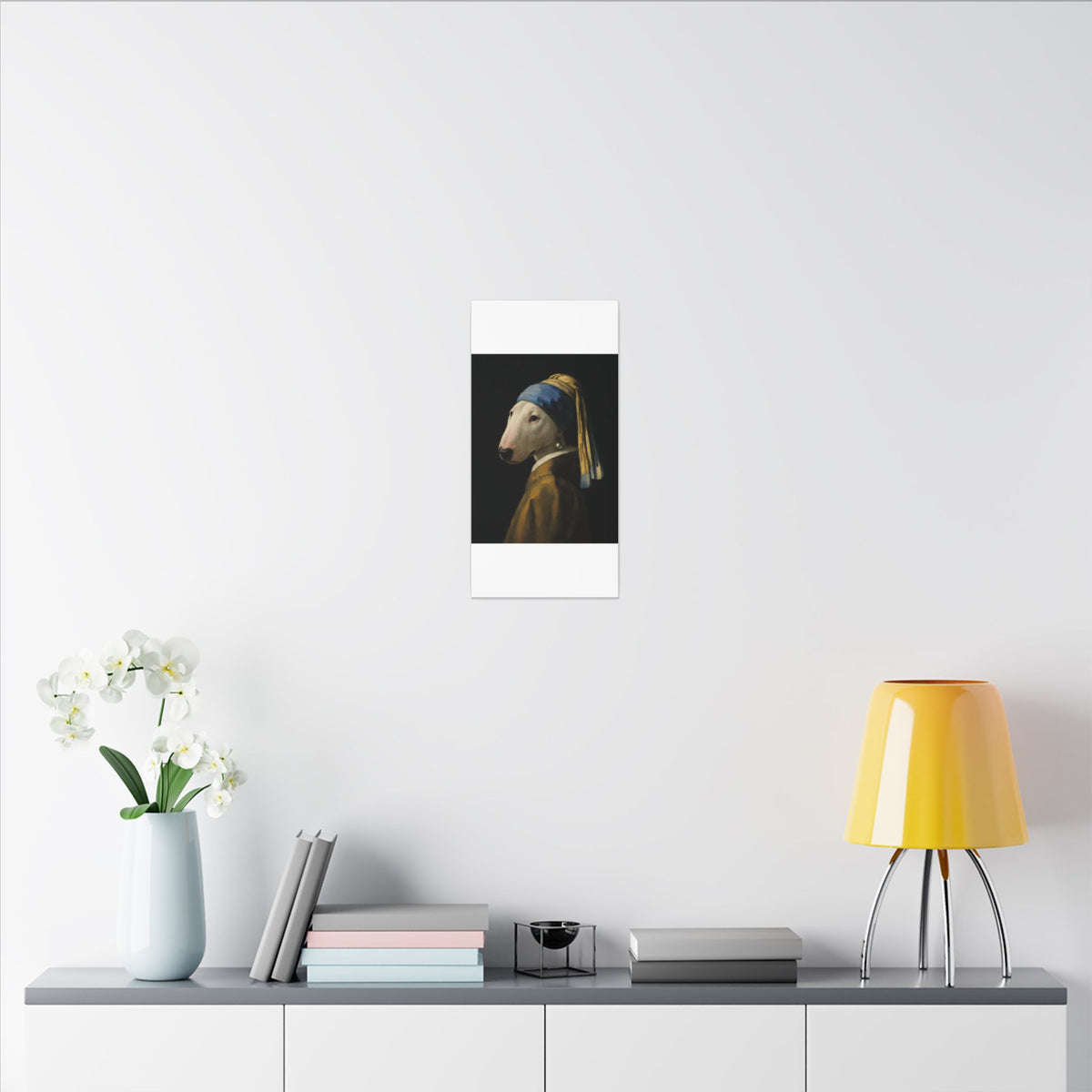 Bull Terrier Girl with a Pearl Earring — after Johannes Vermeer, c.1665 | Canvas