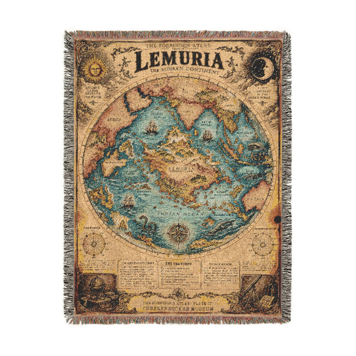Lemuria, The Forbidden Atlas Plate IV | Blanket