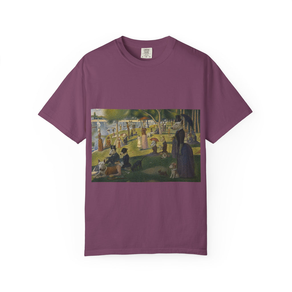 Bull Terrier A Sunday Afternoon on La Grande Jatte — after Georges Seurat, 1886 | Garment-Dyed Tee