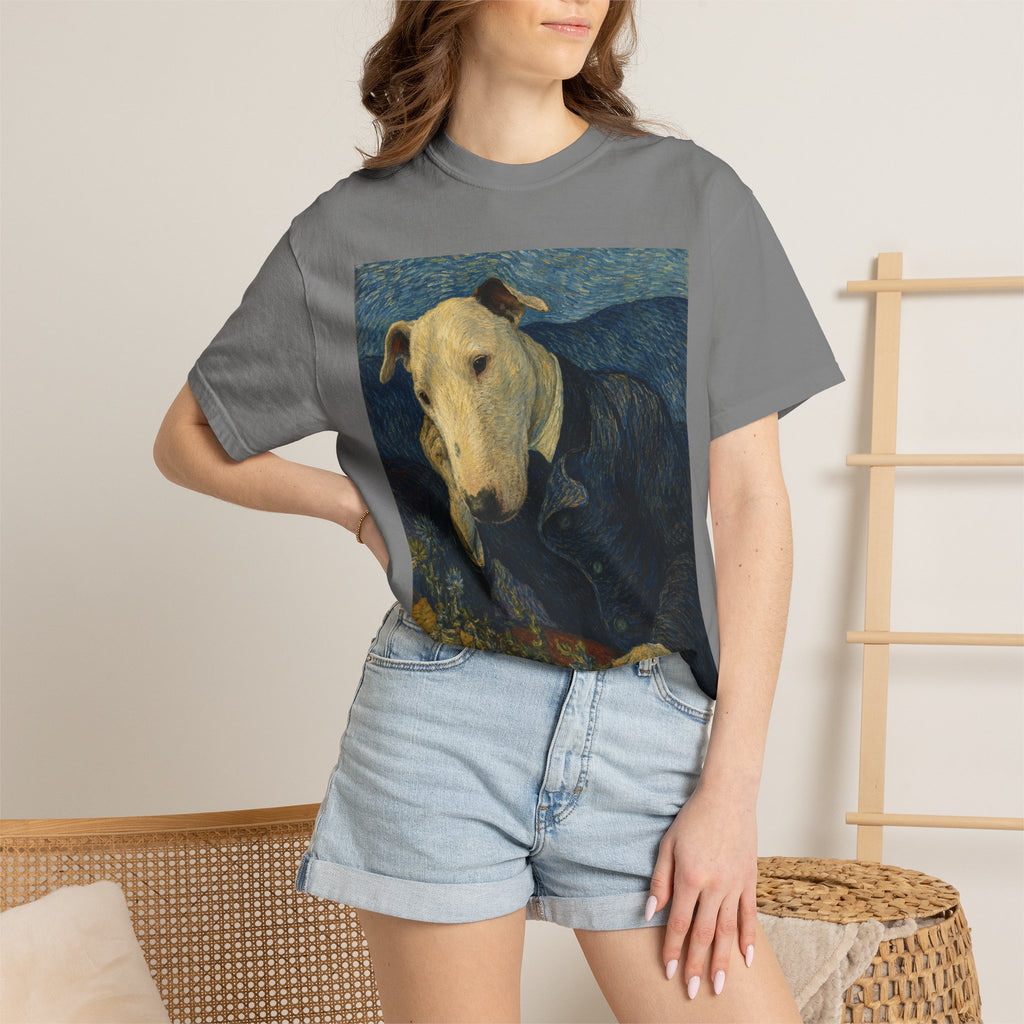 Bull Terrier Portrait of Doctor Gachet — after Vincent van Gogh, 1890 | Garment-Dyed Tee