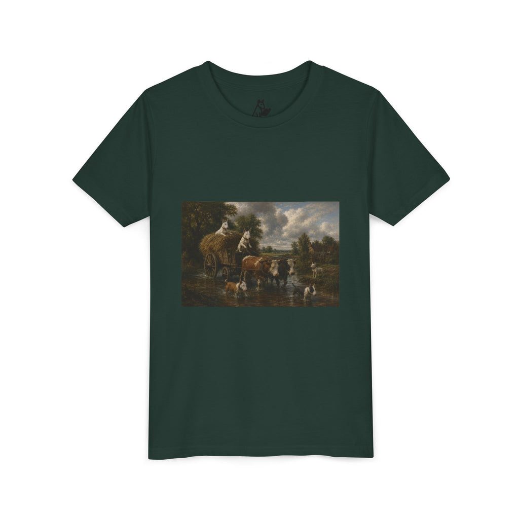 Bull Terrier The Hay Wain — after John Constable, 1821 | Youth Tee