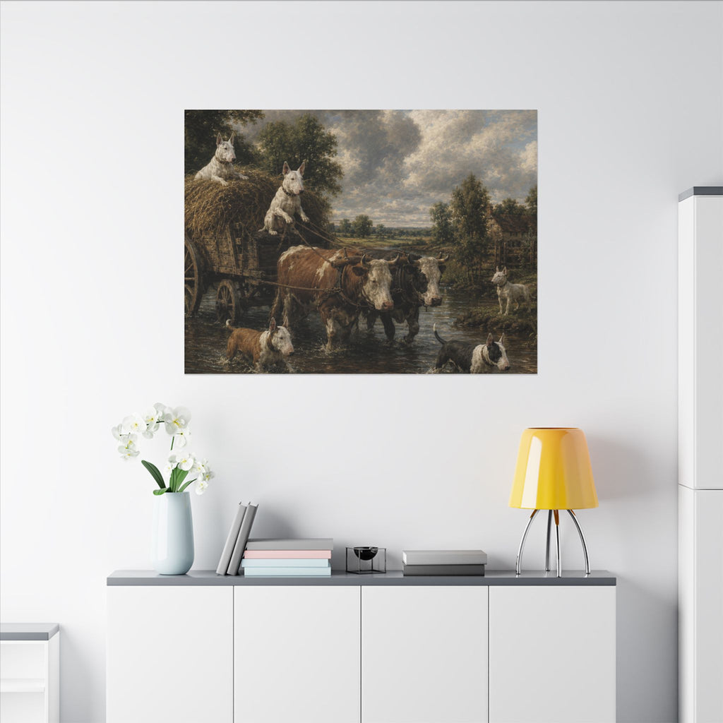 Bull Terrier The Hay Wain — after John Constable, 1821 | Canvas