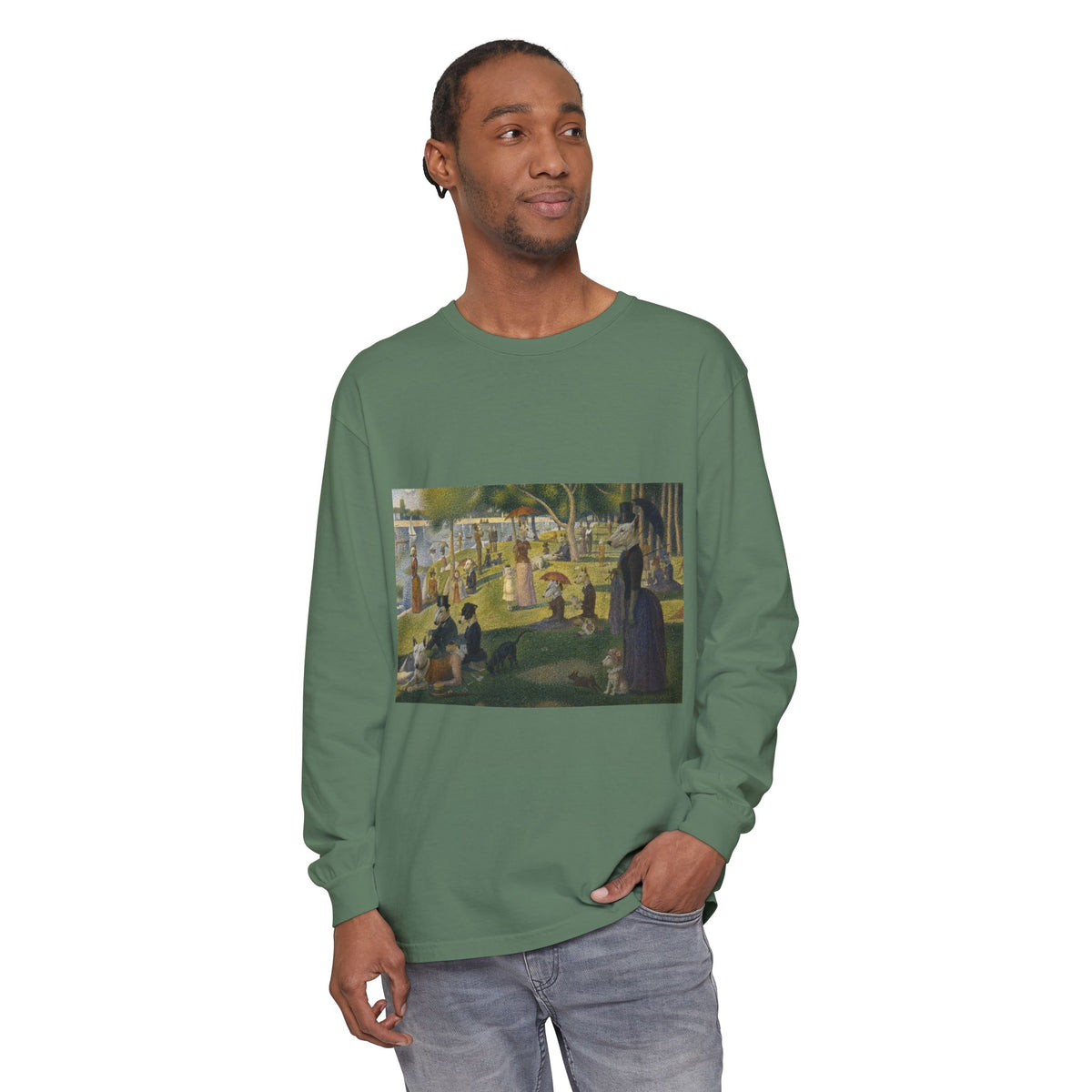 Bull Terrier A Sunday Afternoon on La Grande Jatte — after Georges Seurat, 1886 | Long Sleeve