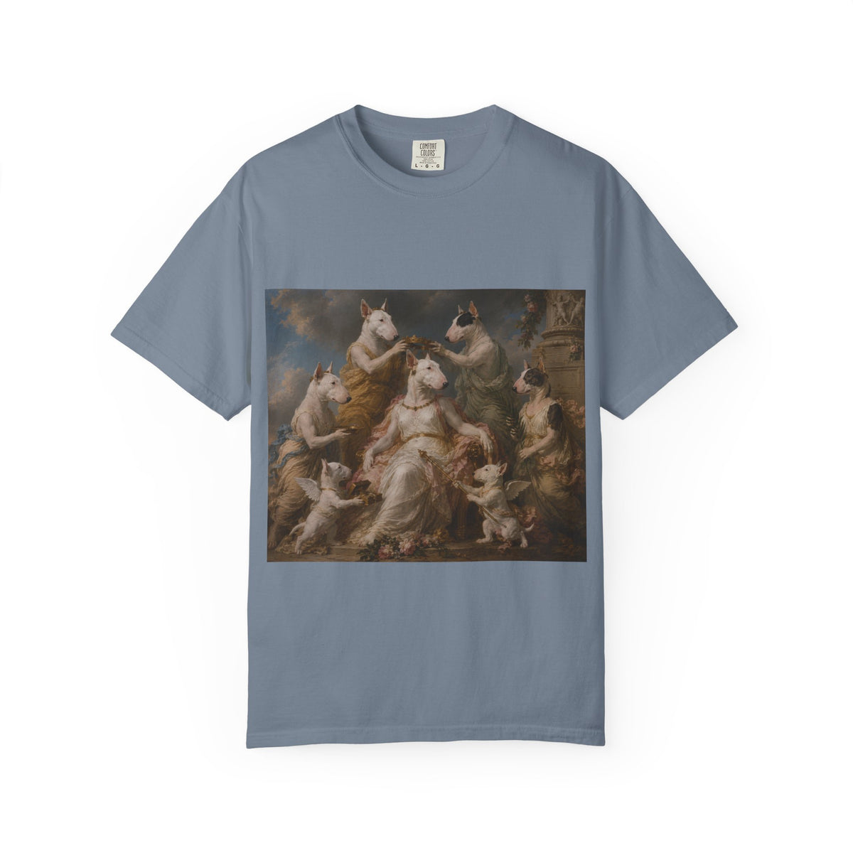 Bull Terrier Themire Crowned by the Graces — after the Sevres Manufactory, 1777 | Garment-Dyed Tee
