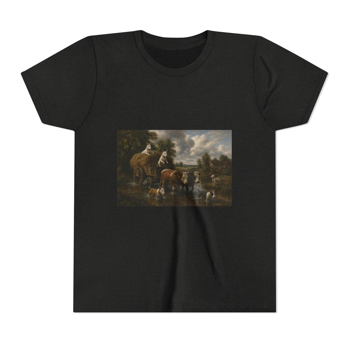 Bull Terrier The Hay Wain — after John Constable, 1821 | Youth Tee