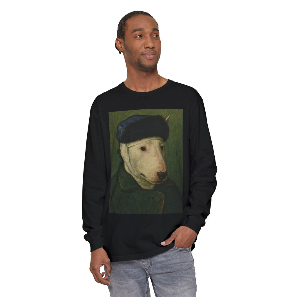 Bull Terrier Self-Portrait with Bandaged Ear — after Vincent van Gogh, 1889 | Long Sleeve