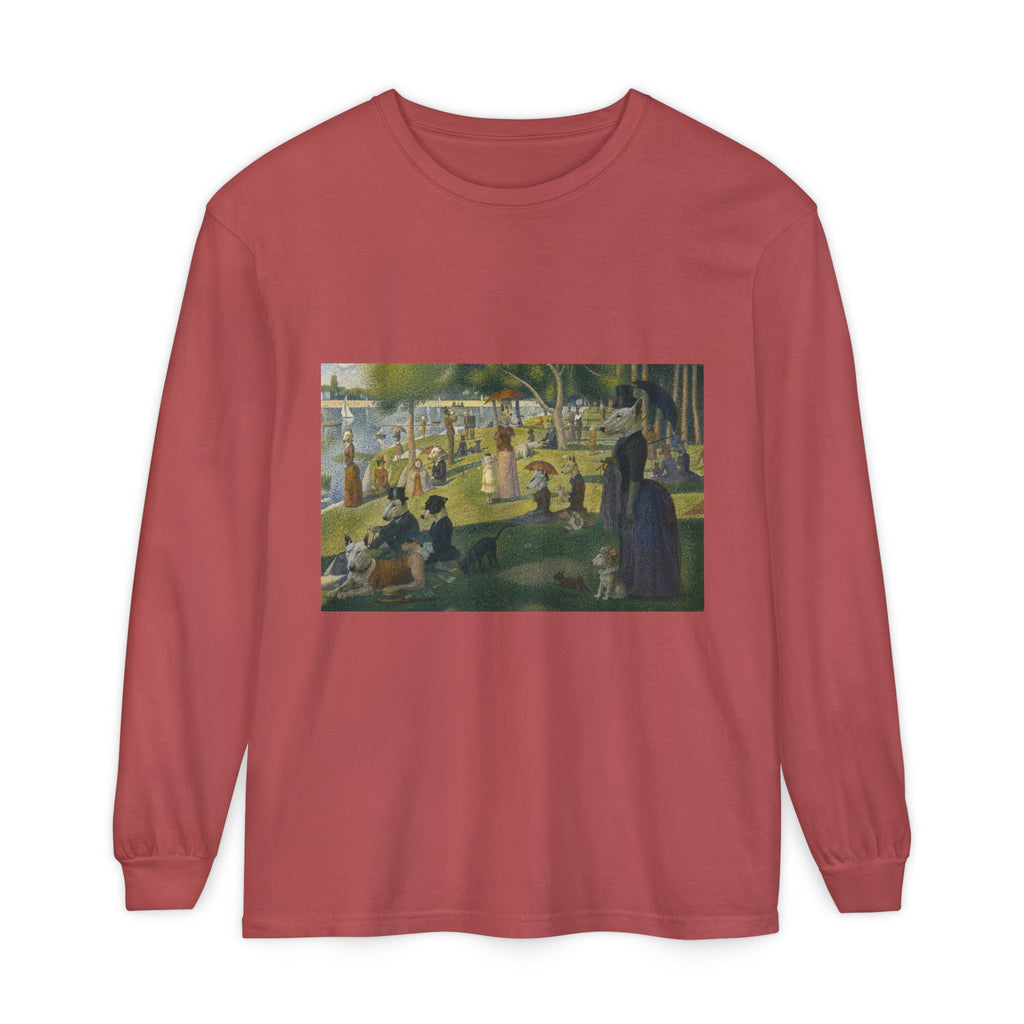 Bull Terrier A Sunday Afternoon on La Grande Jatte — after Georges Seurat, 1886 | Long Sleeve
