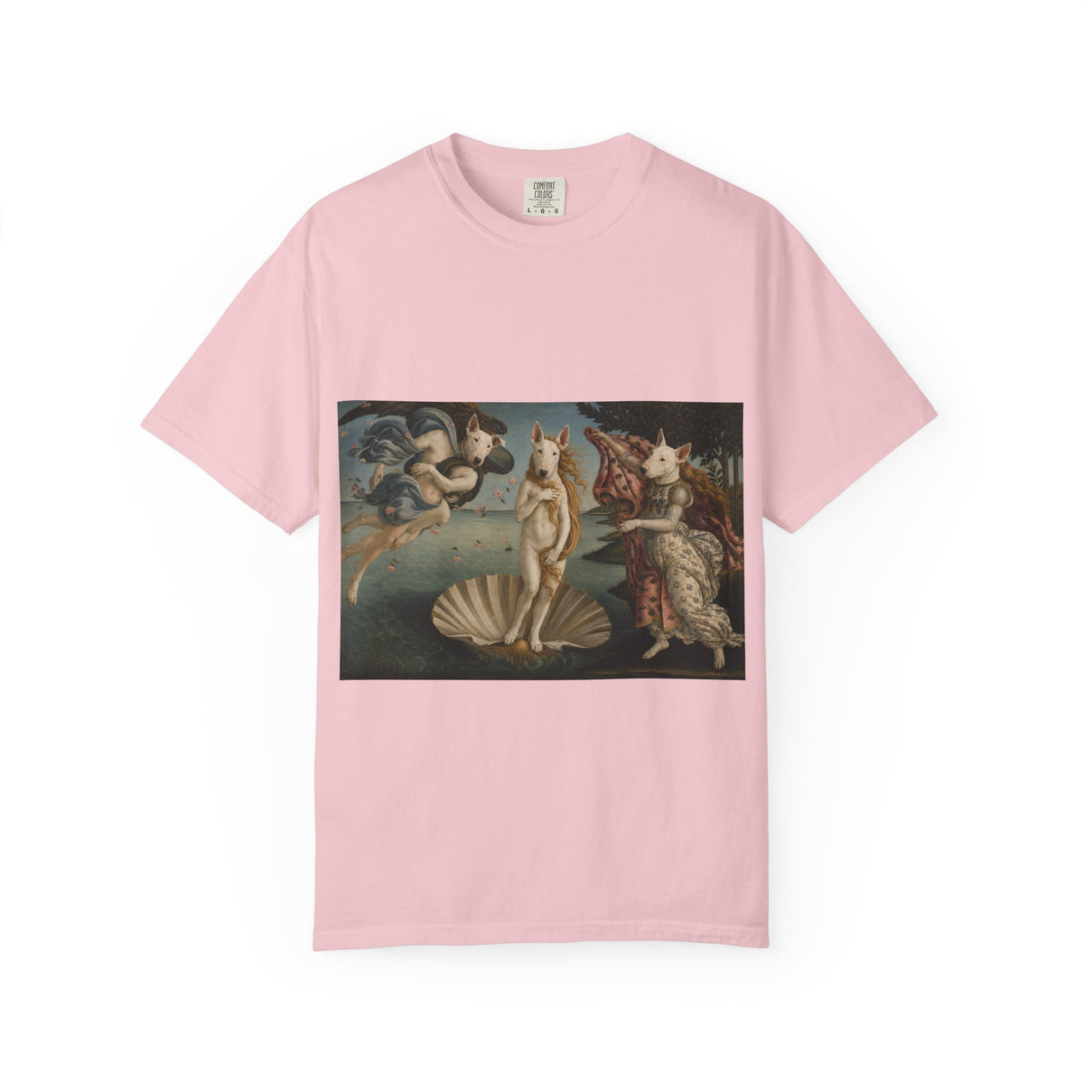 Bull Terrier The Birth of Venus — after Sandro Botticelli, c.1485 | Garment-Dyed Tee