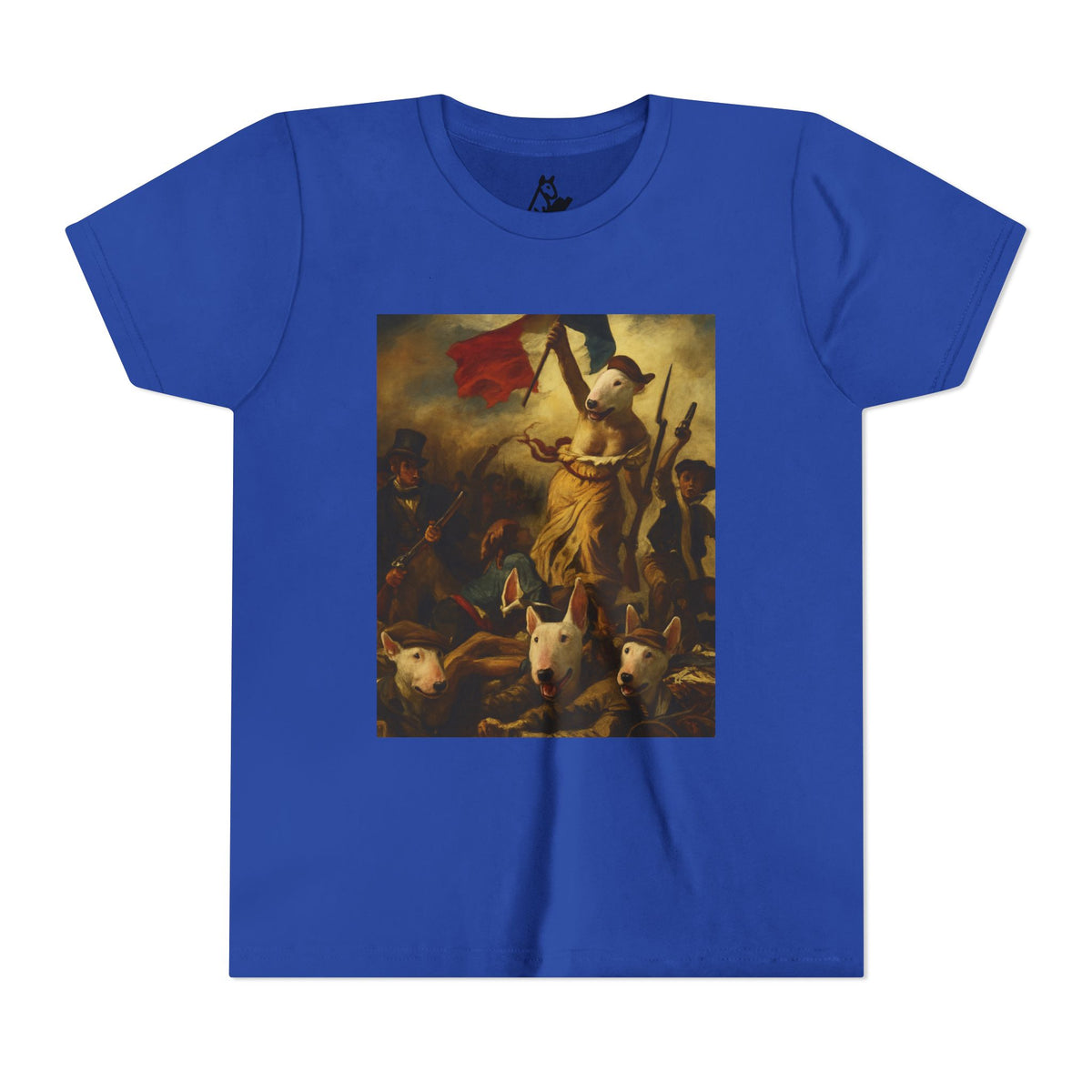 Bull Terrier Liberty Leading the People — after Eugene Delacroix, 1830 | Youth Tee