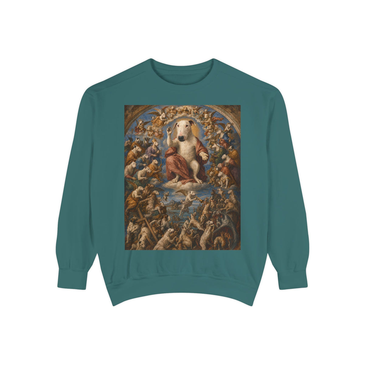 Bull Terrier The Last Judgement — after Michelangelo, 1541 | Crewneck