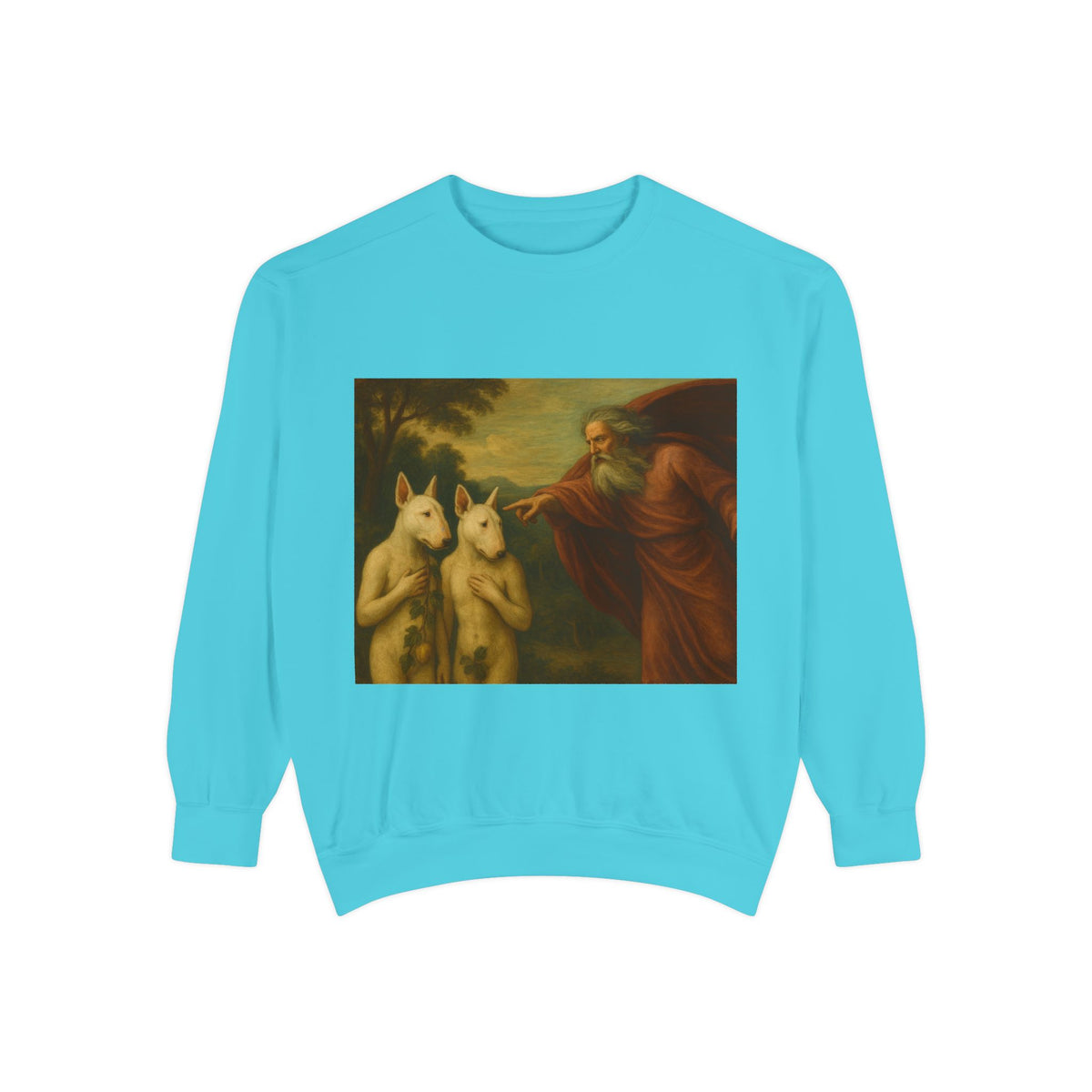 Bull Terrier The Rebuke of Adam and Eve — after Domenichino, 1626 | Crewneck