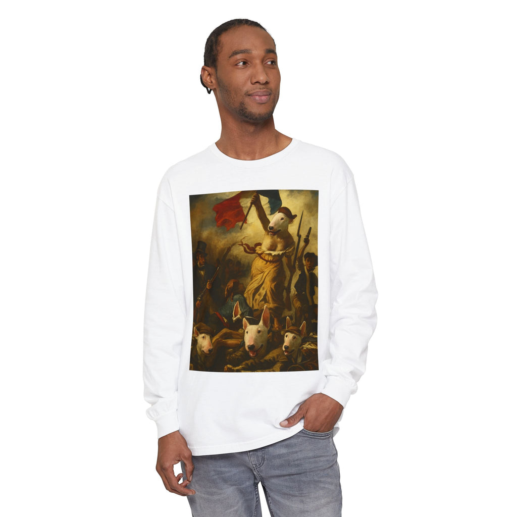 Bull Terrier Liberty Leading the People — after Eugene Delacroix, 1830 | Long Sleeve