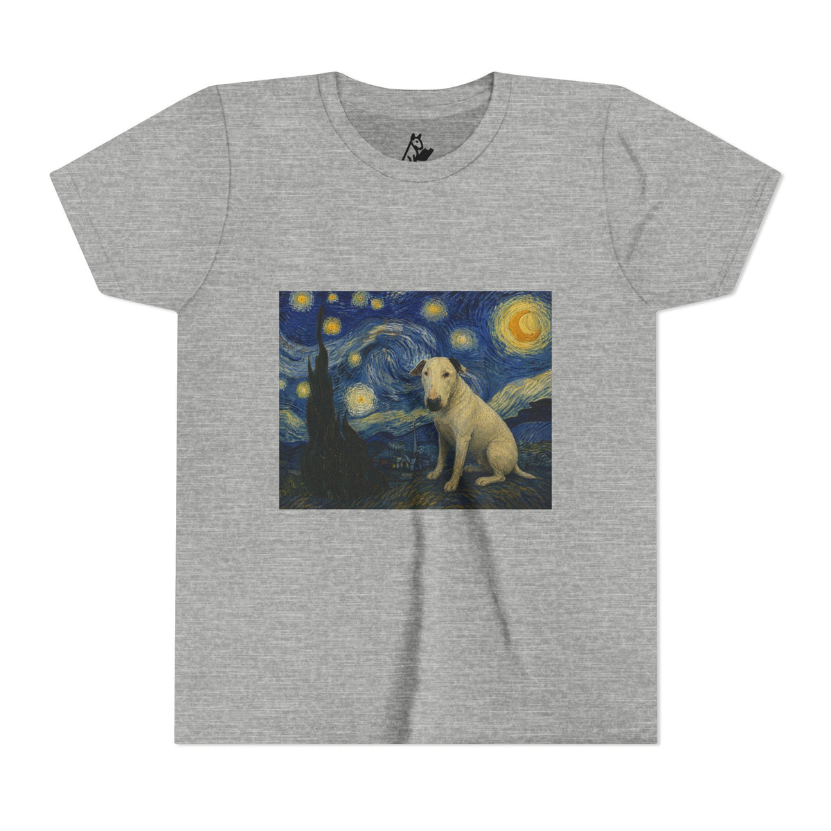 Bull Terrier The Starry Night — after Vincent van Gogh, 1889 | Youth Tee