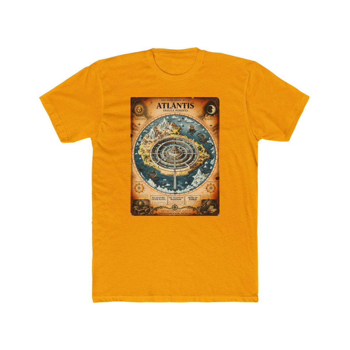 Atlantis, The Forbidden Atlas Plate III | Unisex Cotton Crew Tee