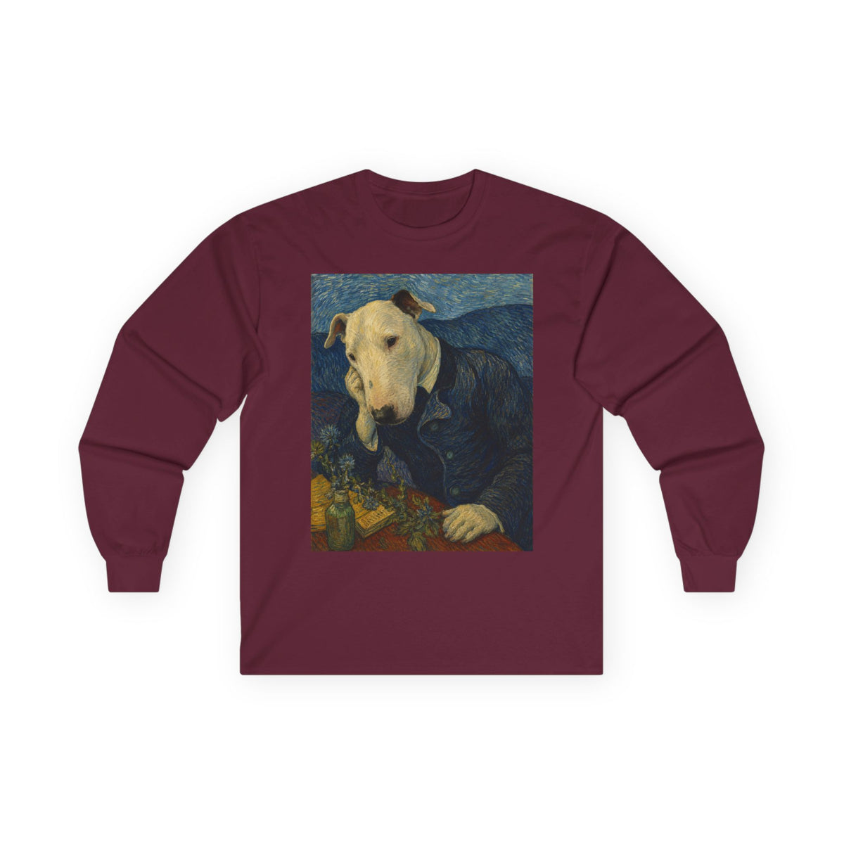 Bull Terrier Portrait Of Doctor Gachet — after Vincent van Gogh, 1890 | Long Sleeve