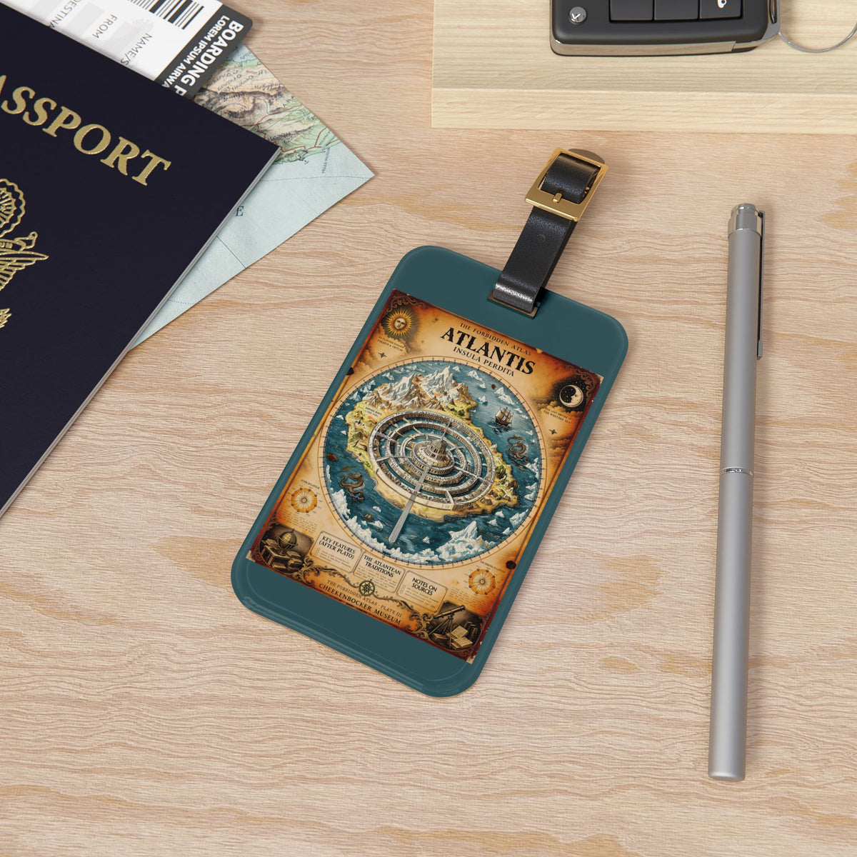 Atlantis, The Forbidden Atlas Plate III | Luggage Tag