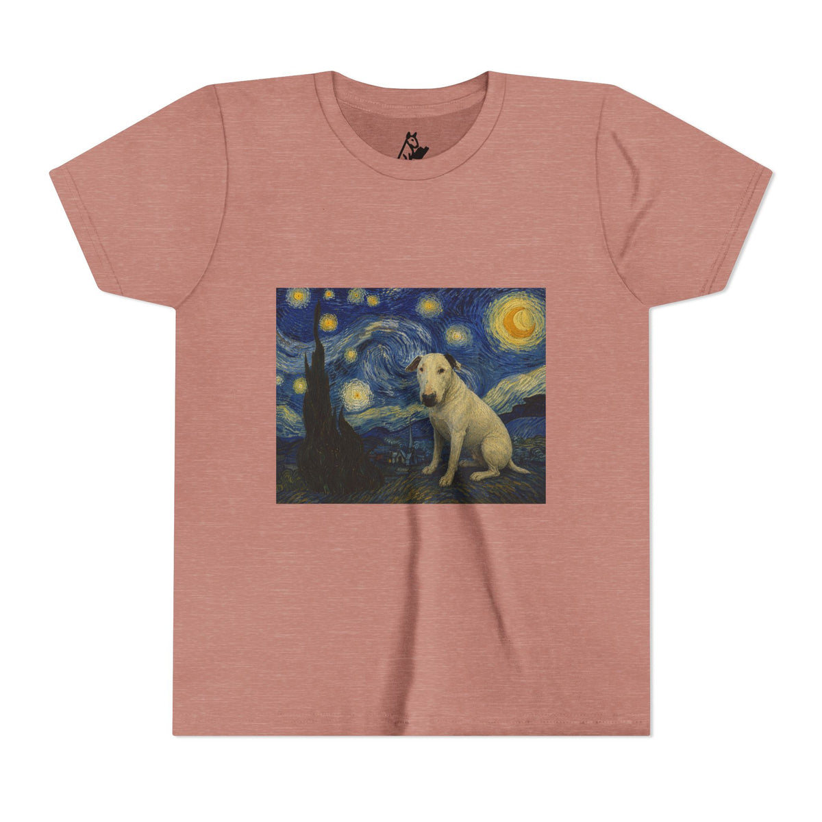 Bull Terrier The Starry Night — after Vincent van Gogh, 1889 | Youth Tee
