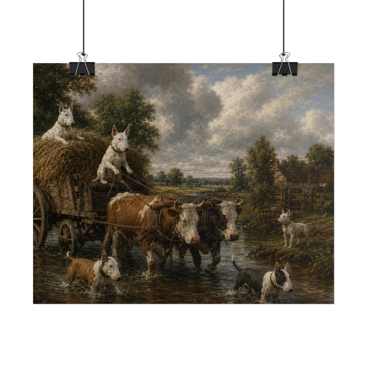 Bull Terrier The Hay Wain — after John Constable, 1821 | Print