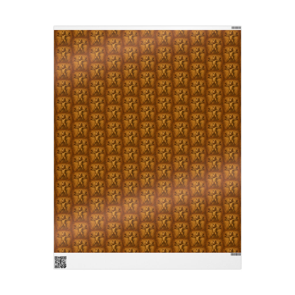 Bull Terrier Vitruvian Man — after Leonardo da Vinci, c.1490 | Wrapping Paper
