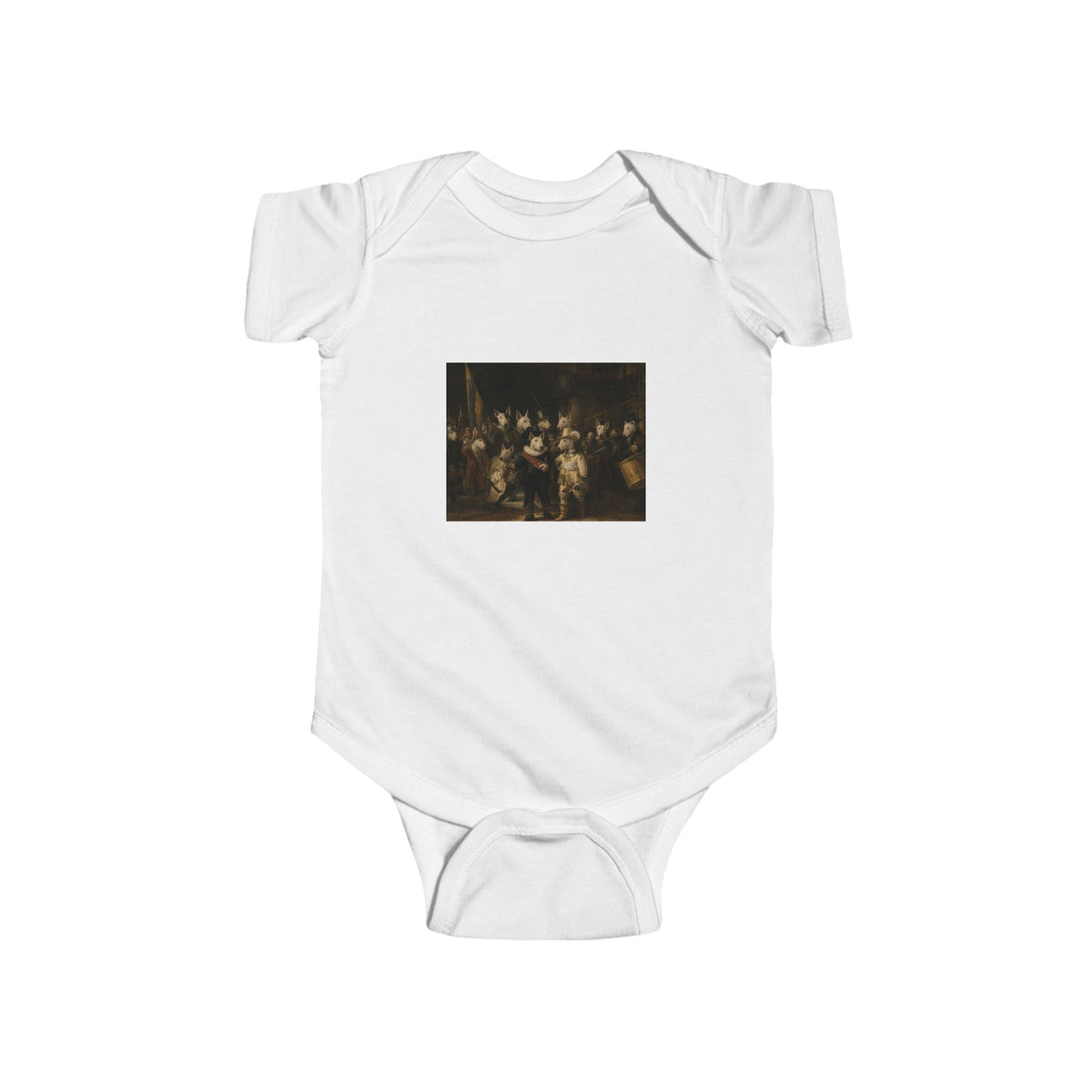 Bull Terrier The Night Watch — after Rembrandt van Rijn, 1642 | Bodysuit