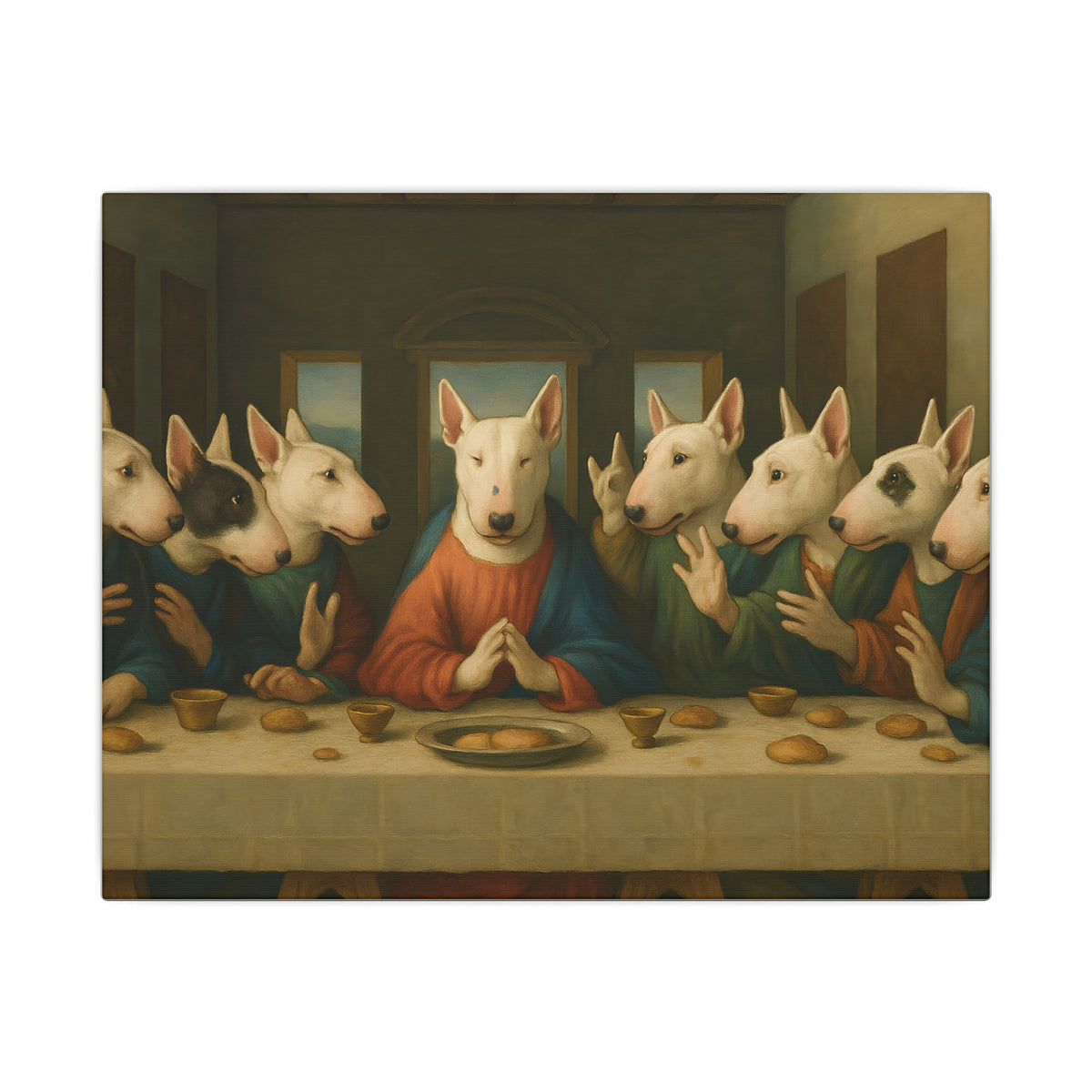 Bull Terrier The Last Supper — after Leonardo da Vinci, 1498 | Canvas