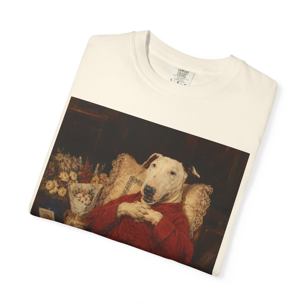 Bull Terrier A Happy Birthday — after Antonio Casanova y Estorach, c.1890 | Garment-Dyed Tee