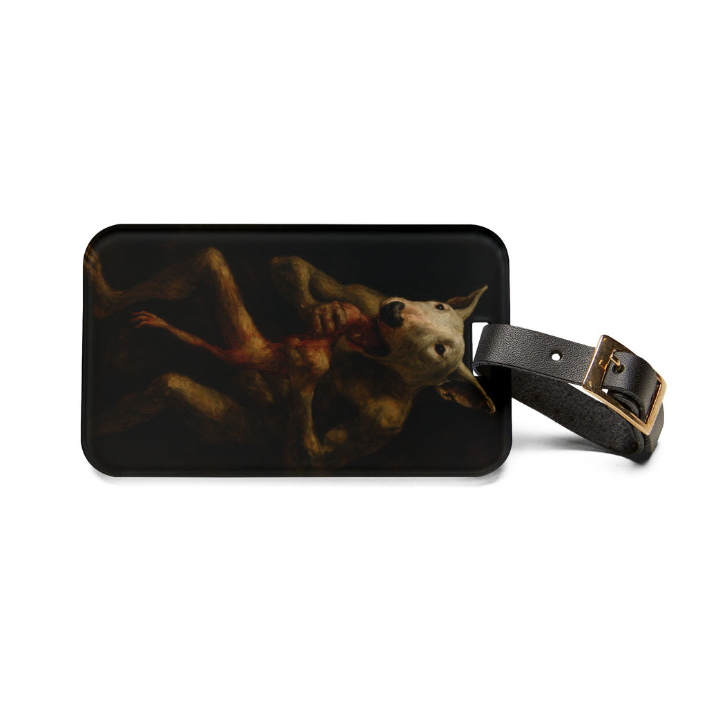 Bull Terrier Saturn Devouring His Son — after Francisco Goya, c.1823 | Luggage Tag