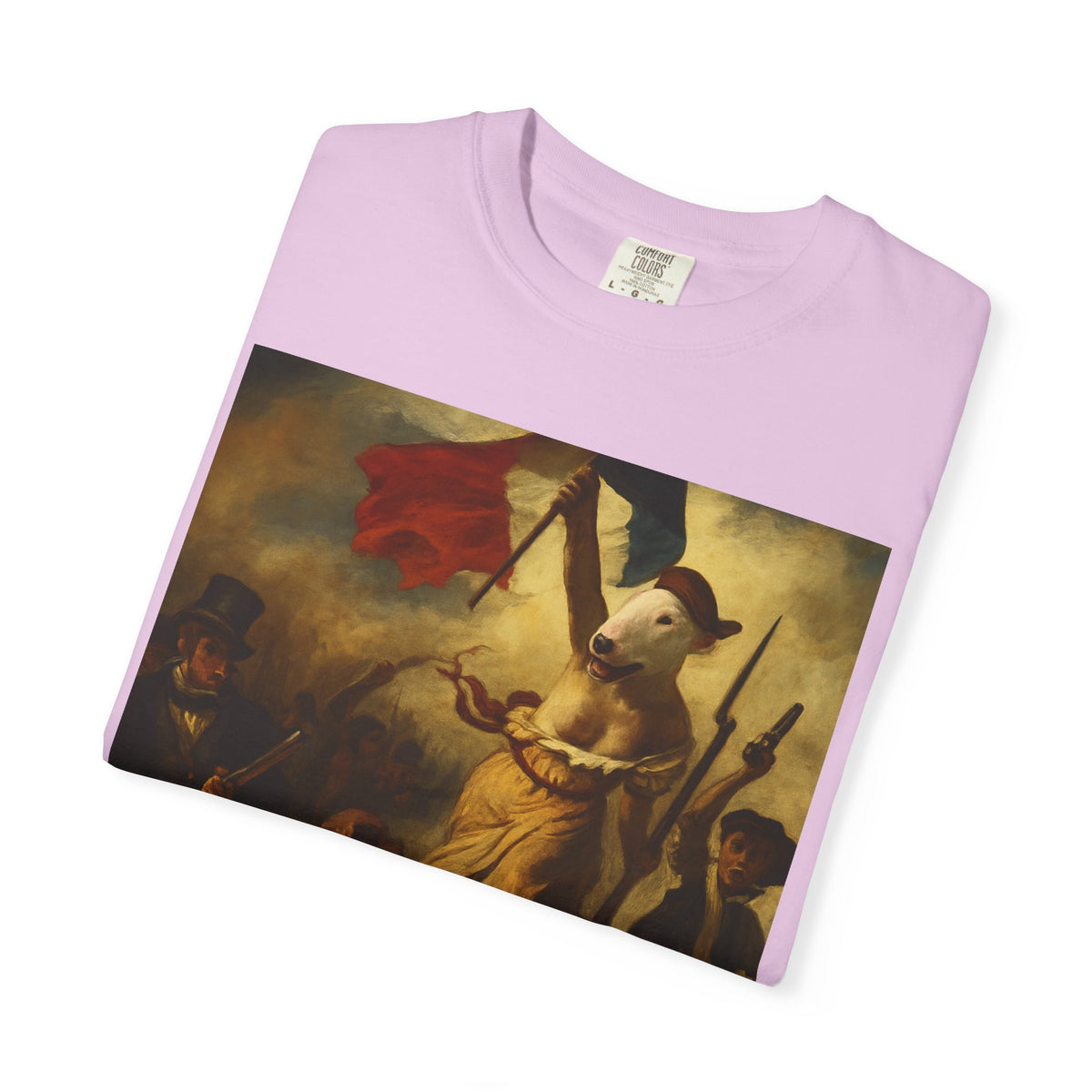 Bull Terrier Liberty Leading the People — after Eugene Delacroix, 1830 | Garment-Dyed Tee