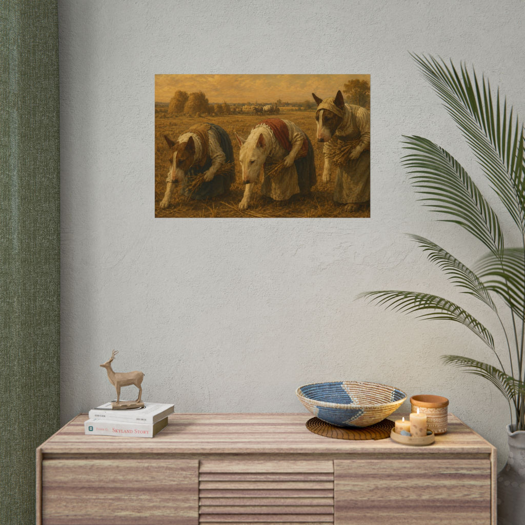 Bull Terrier The Gleaners — after Jean-Francois Millet, 1857 | Poster