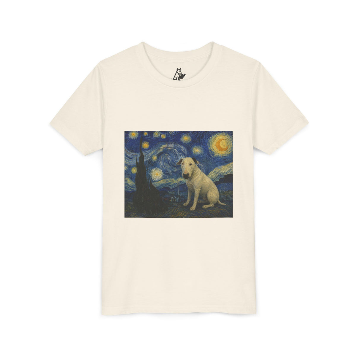 Bull Terrier The Starry Night — after Vincent van Gogh, 1889 | Youth Tee
