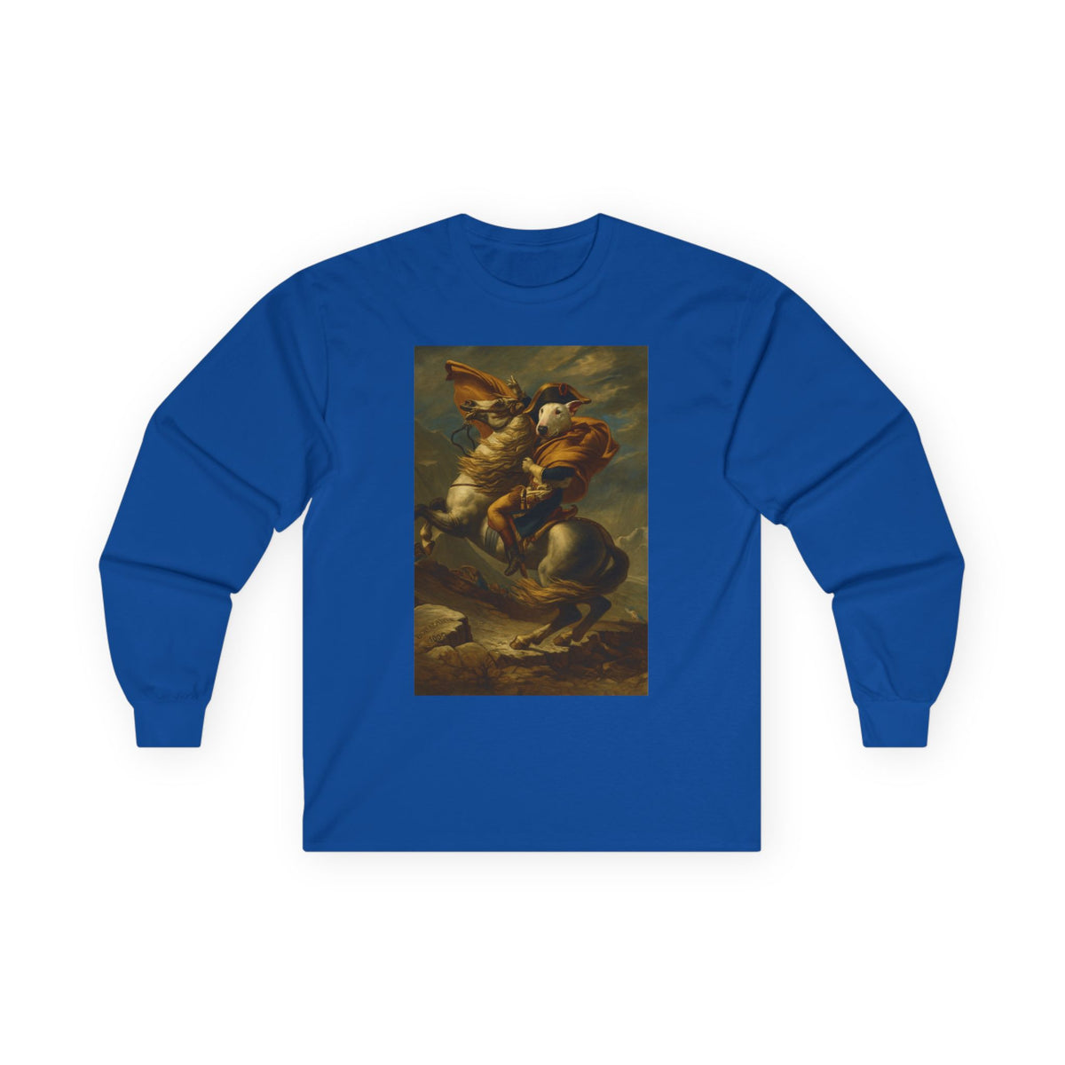 Bull Terrier Napoleon — after Jacques-Louis David, 1801 | Long Sleeve