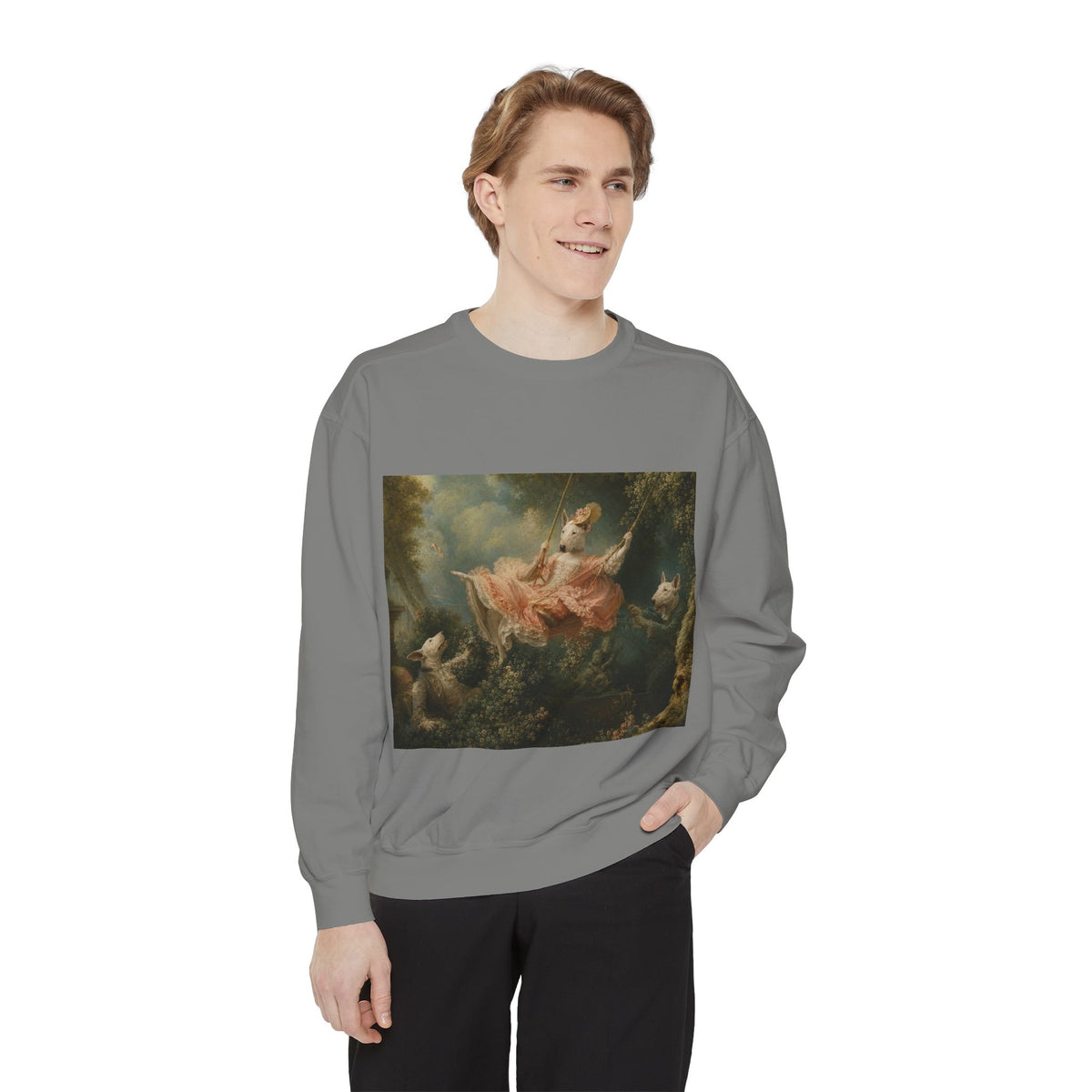 Bull Terrier The Swing — after Jean-Honore Fragonard, 1767 | Crewneck