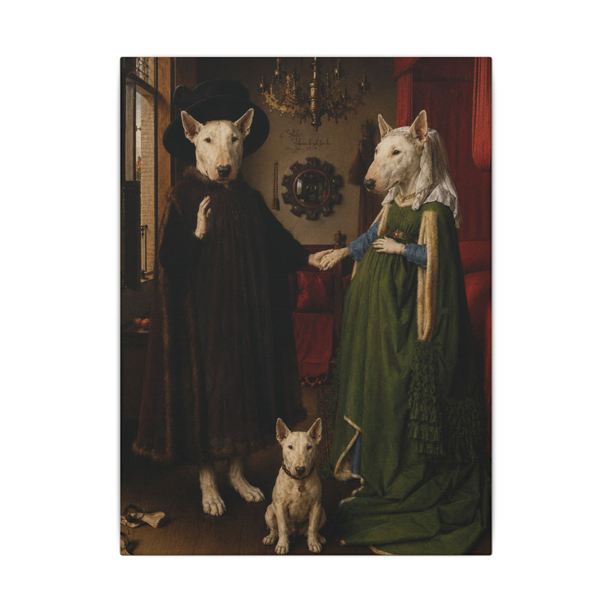 Bull Terrier The Arnolfini Portrait — after Jan van Eyck, 1434 | Canvas