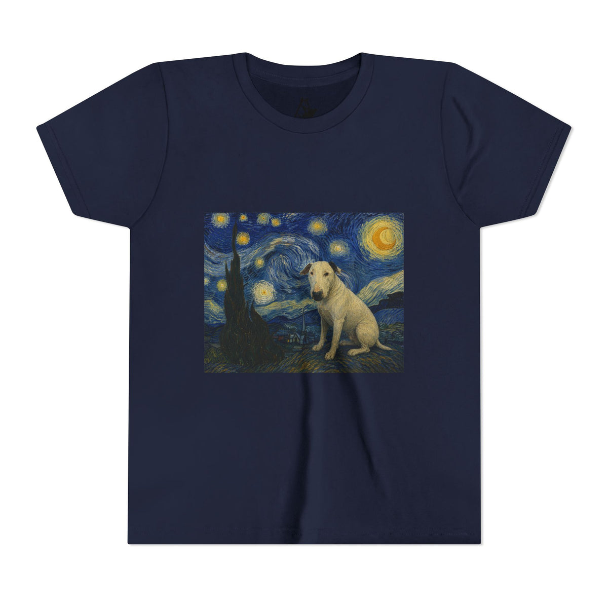 Bull Terrier The Starry Night — after Vincent van Gogh, 1889 | Youth Tee