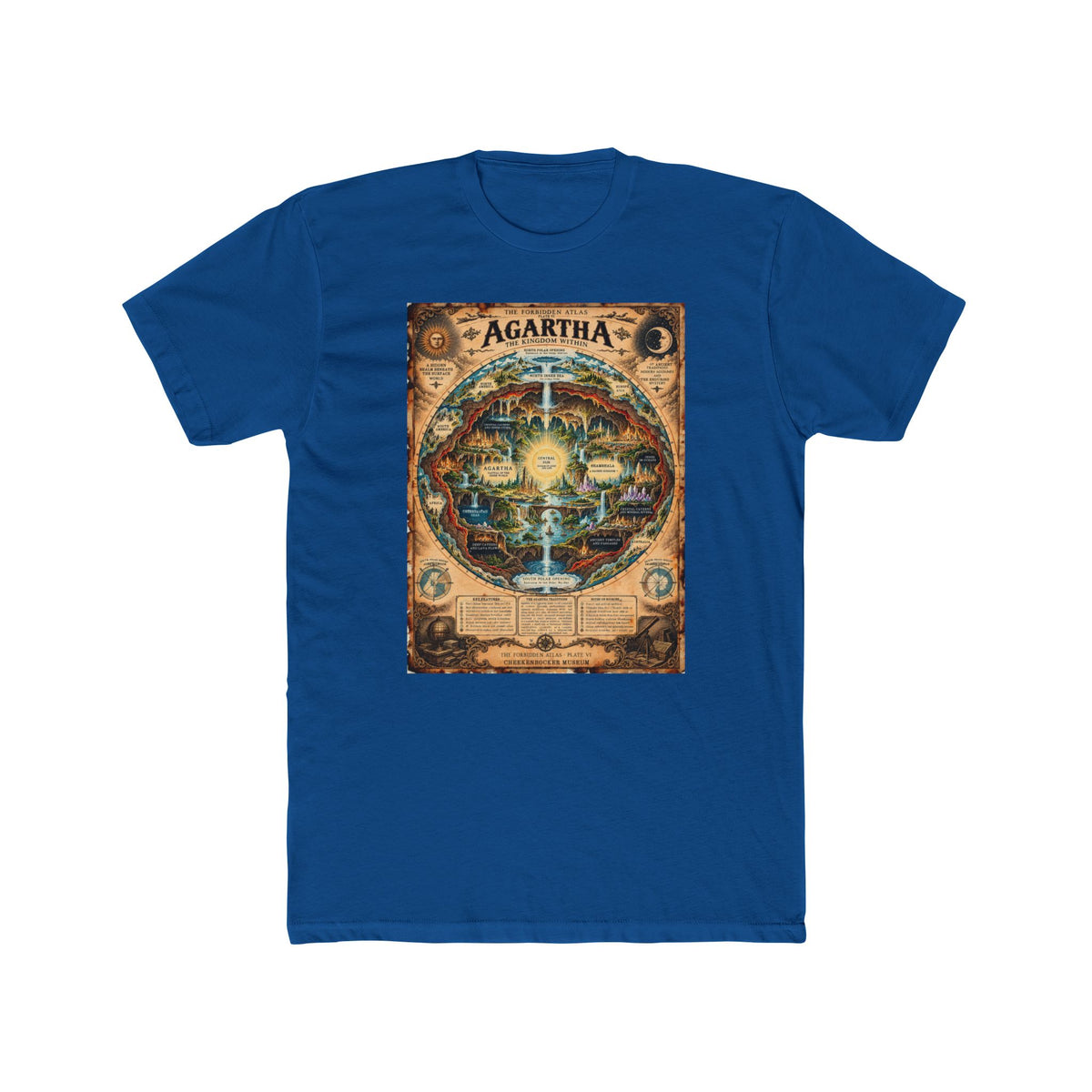 Agartha, The Forbidden Atlas Plate VI | Unisex Cotton Crew Tee