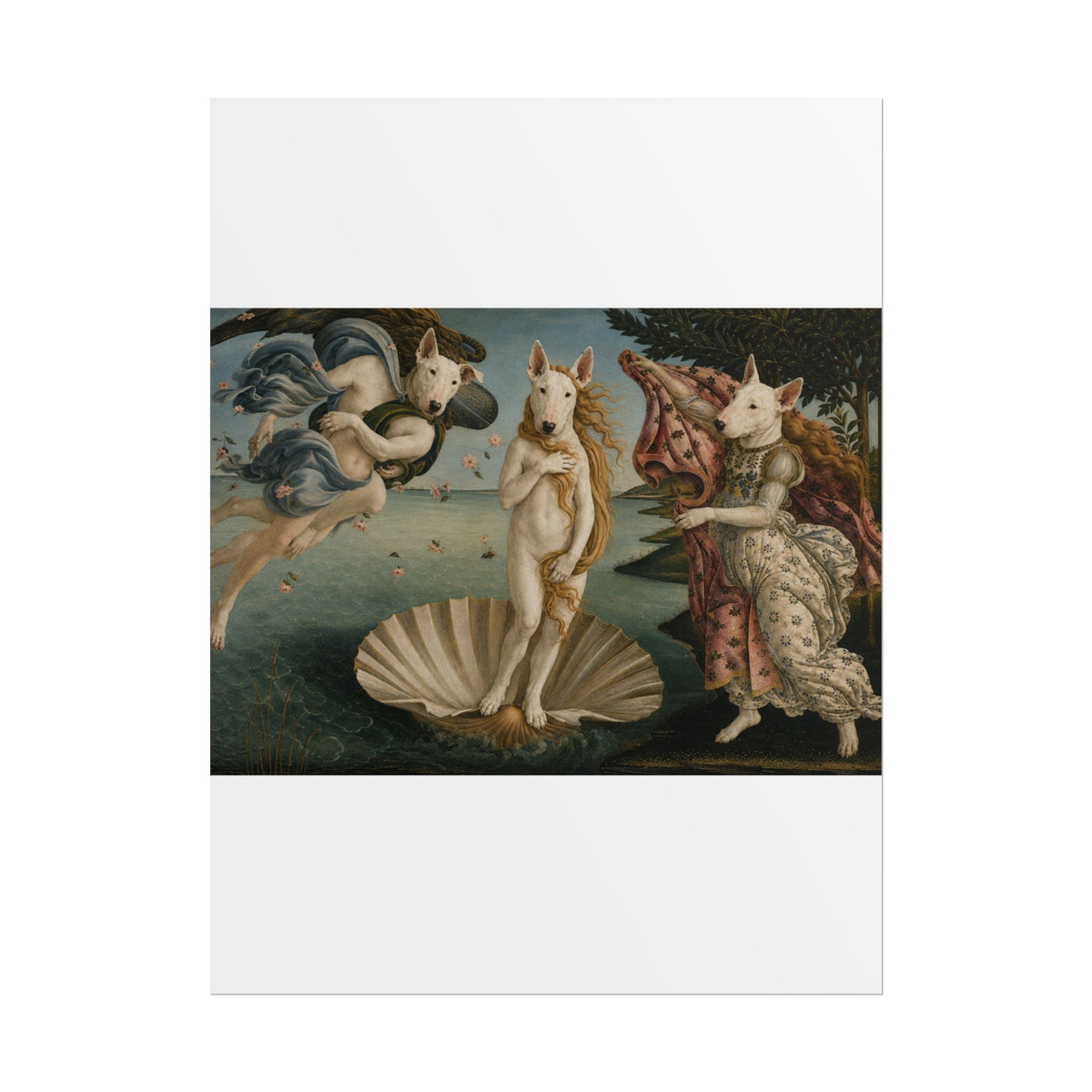 Bull Terrier The Birth of Venus — after Sandro Botticelli, c.1485 | Print