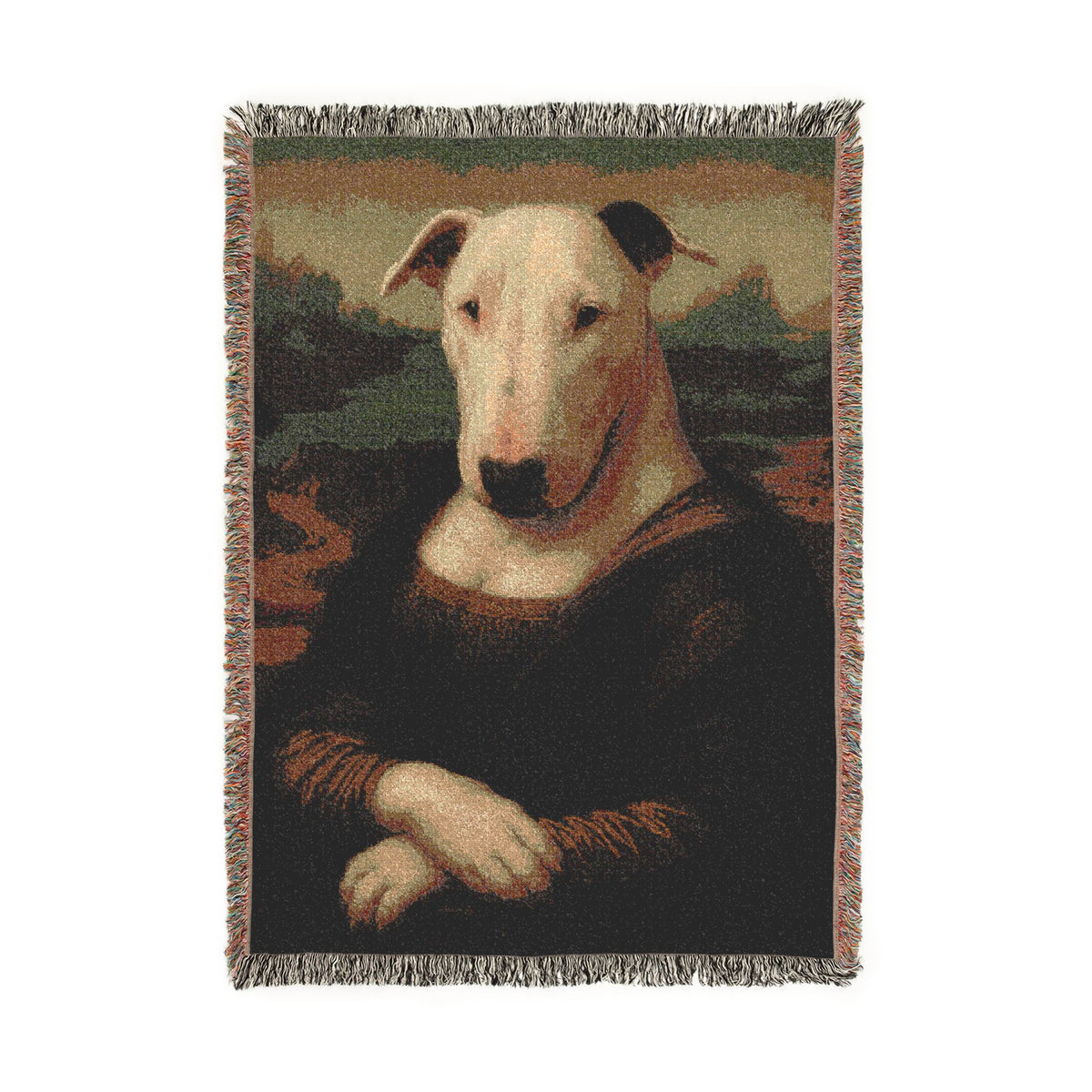 Bull Terrier Mona Lisa — after Leonardo da Vinci, c.1503 | Blanket