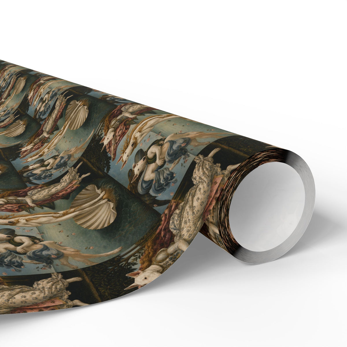 Bull Terrier The Birth of Venus — after Sandro Botticelli, c.1485 | Wrapping Paper