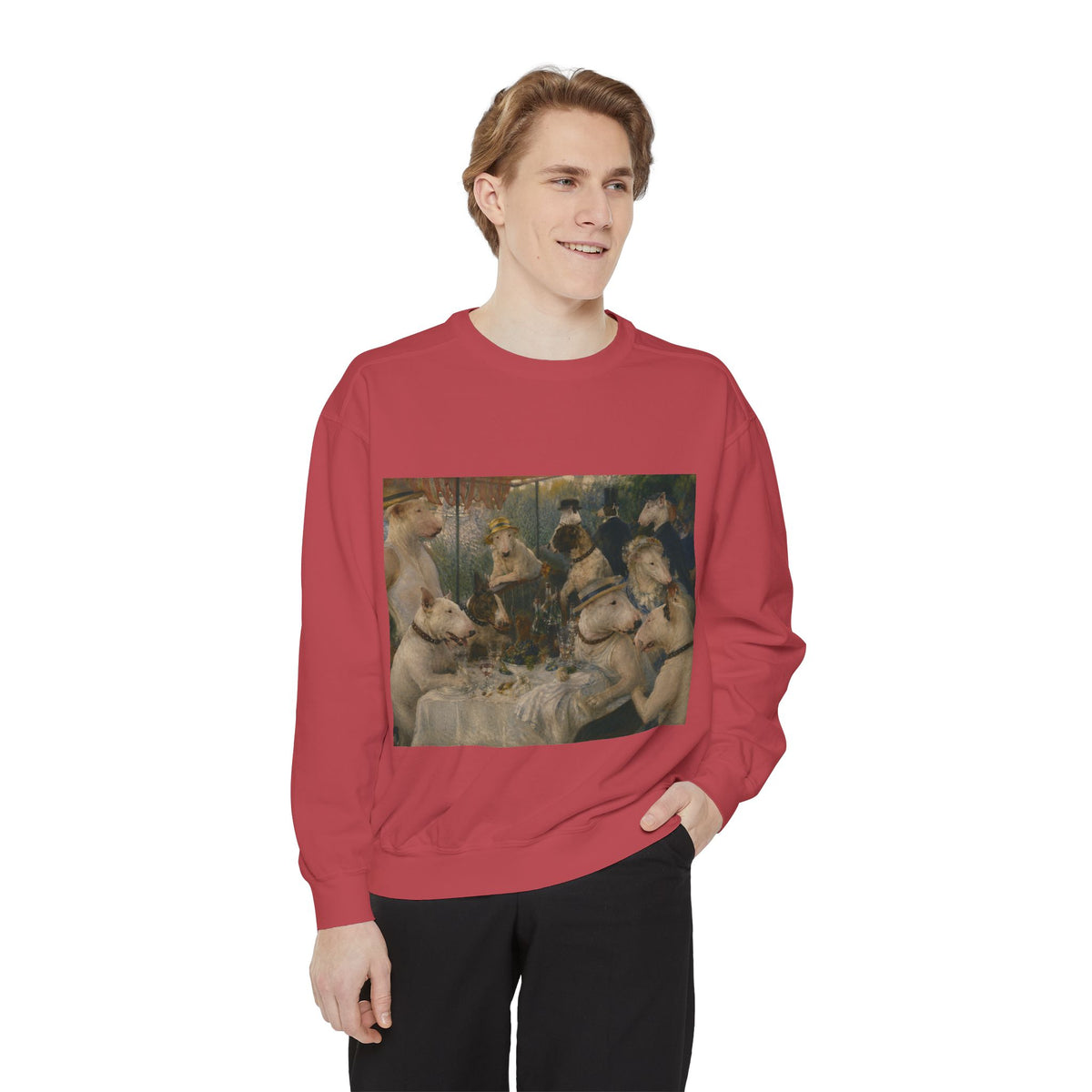 Bull Terrier Luncheon of the Boating Party — after Pierre-Auguste Renoir, 1881 | Crewneck