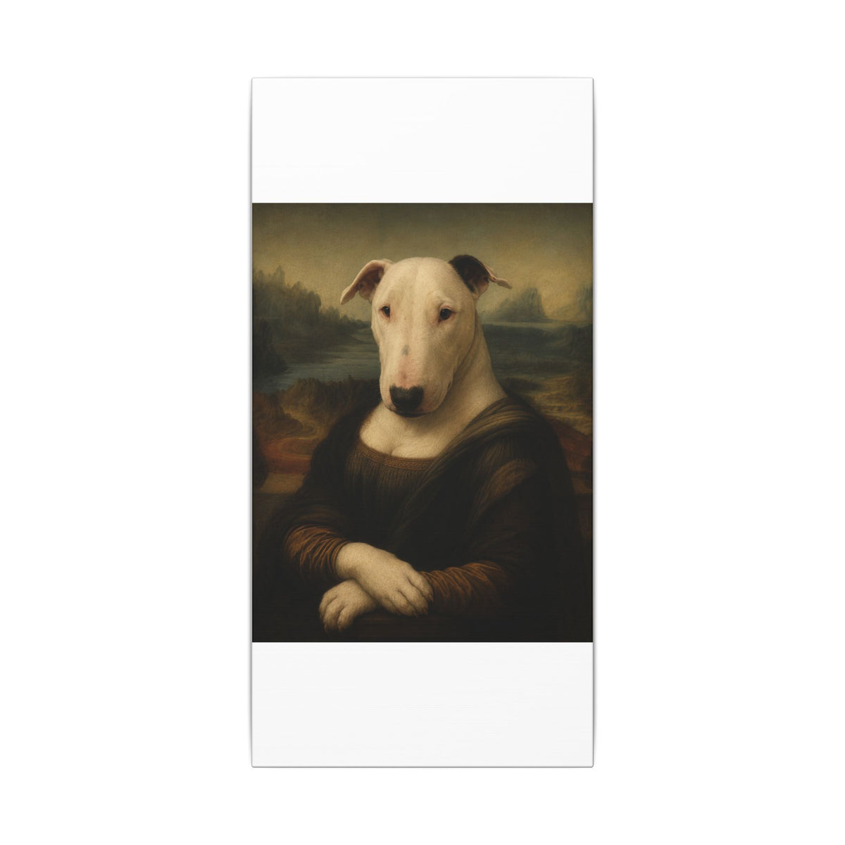 Bull Terrier Mona Lisa — after Leonardo da Vinci, c.1503 | Canvas
