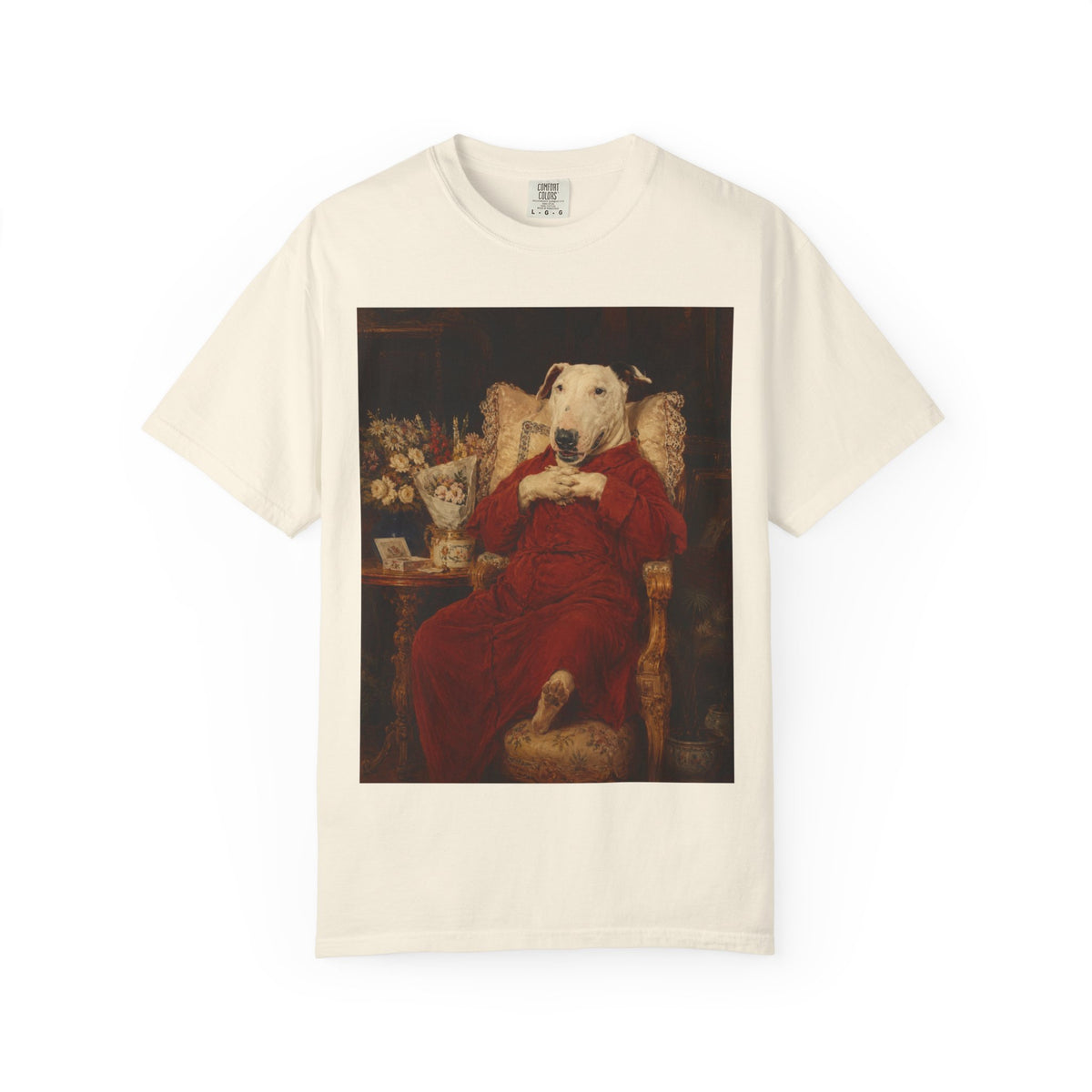 Bull Terrier A Happy Birthday — after Antonio Casanova y Estorach, c.1890 | Garment-Dyed Tee