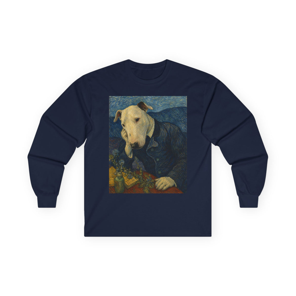 Bull Terrier Portrait Of Doctor Gachet — after Vincent van Gogh, 1890 | Long Sleeve